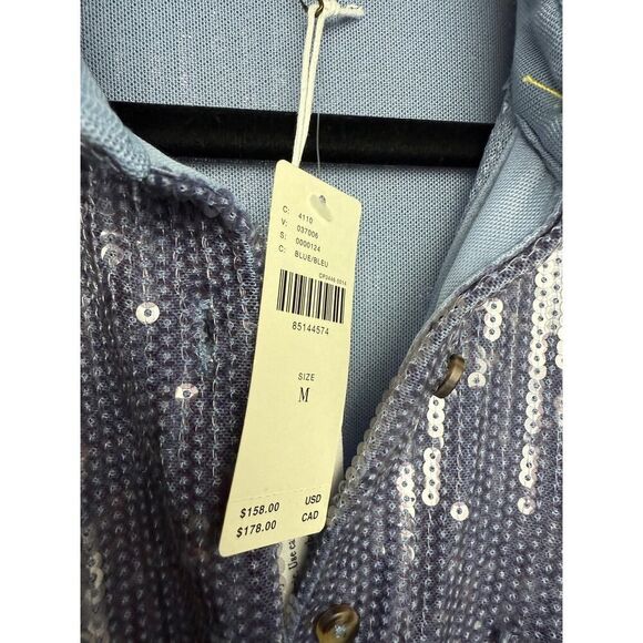 Anthropologie Pilcro Sequin Button Down NWT Sz. M - Picture 5 of 5